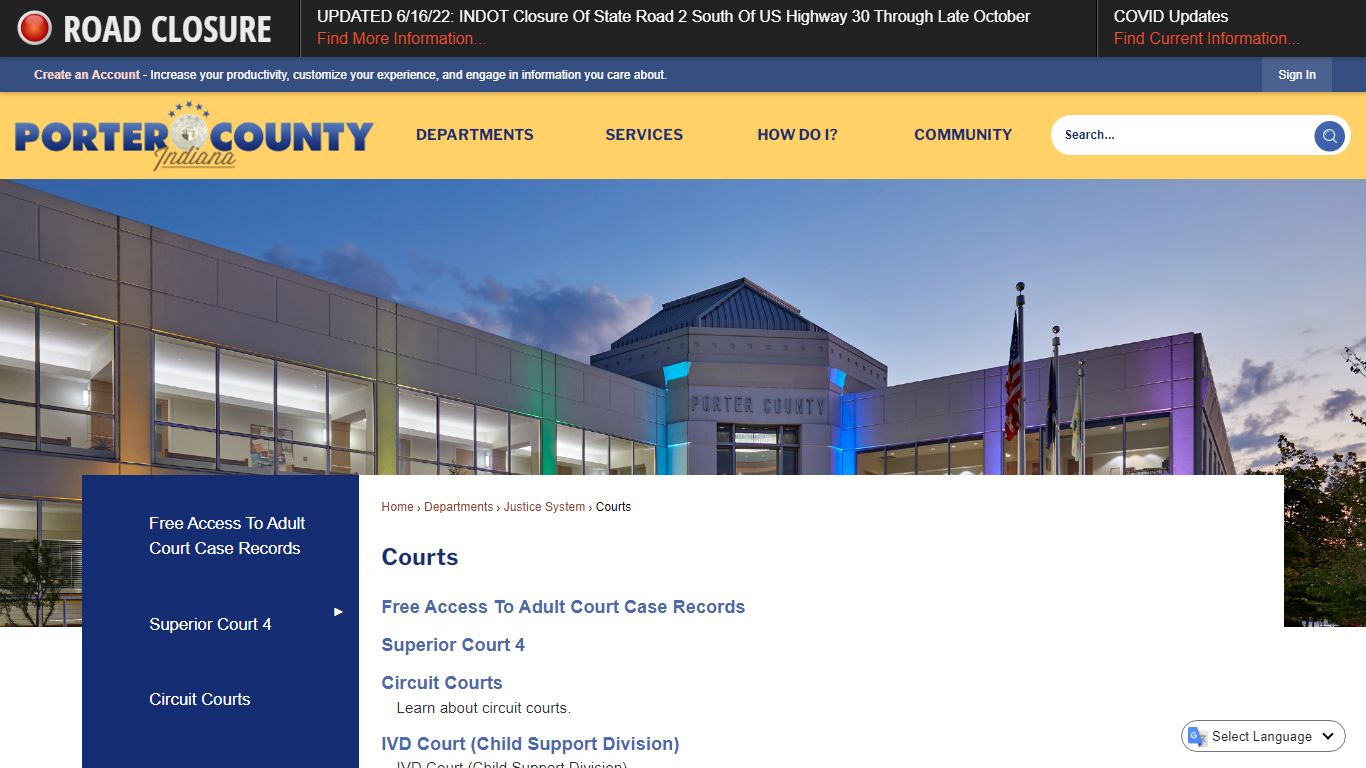 Courts | Porter County, IN - Official Website